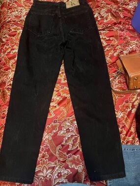 Calvin Klein Black High-Rise Straight Jeans